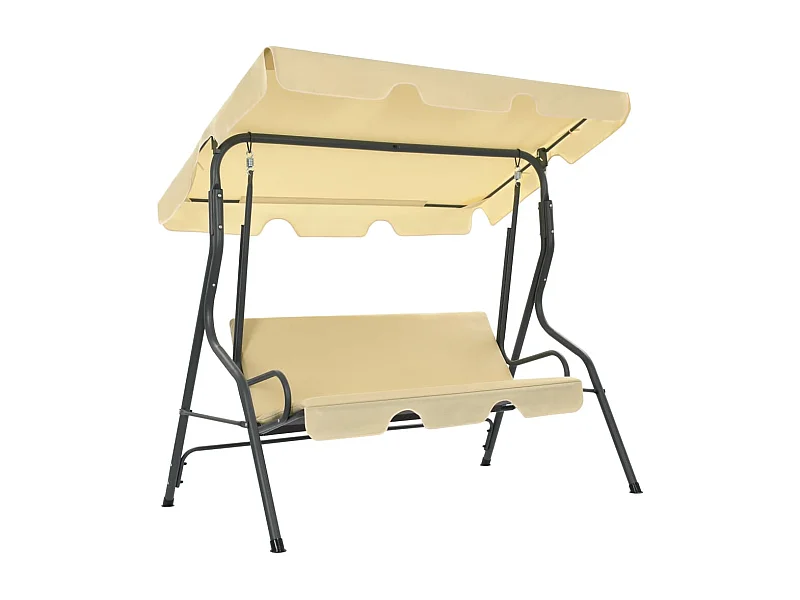 Balancelle de jardin Blanc crème 170 x 110x153