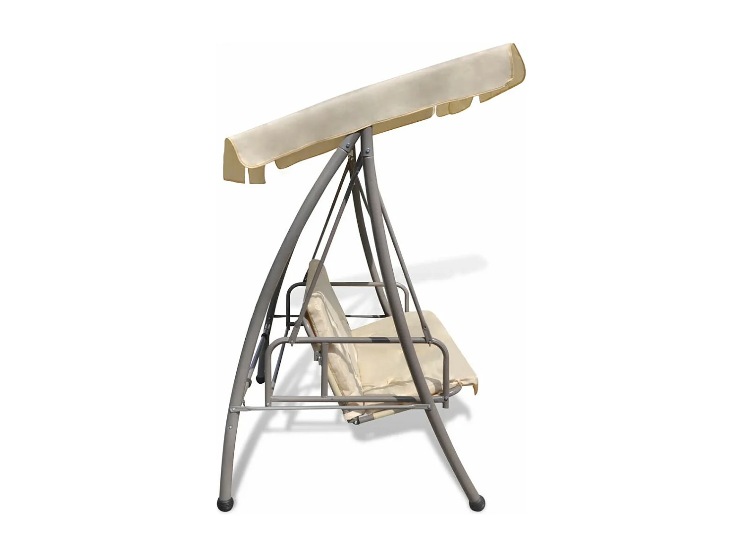 Balancelle d'extérieur avec auvent Blanc sable 3