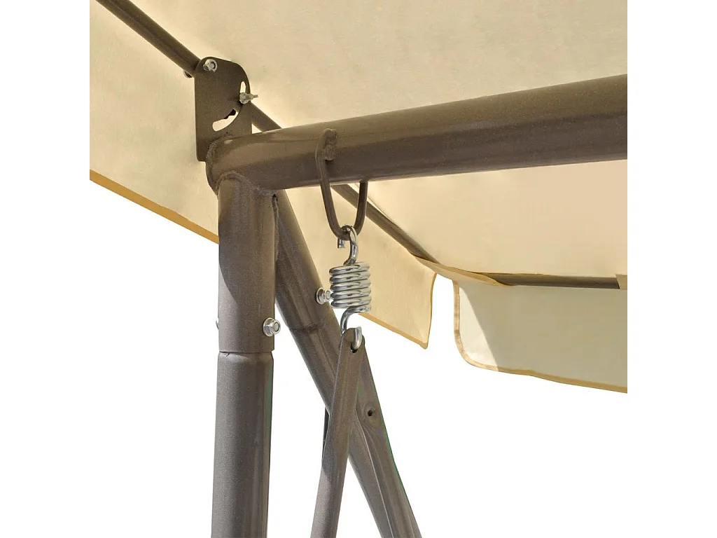 Balancelle d'extérieur avec auvent Blanc sable 3