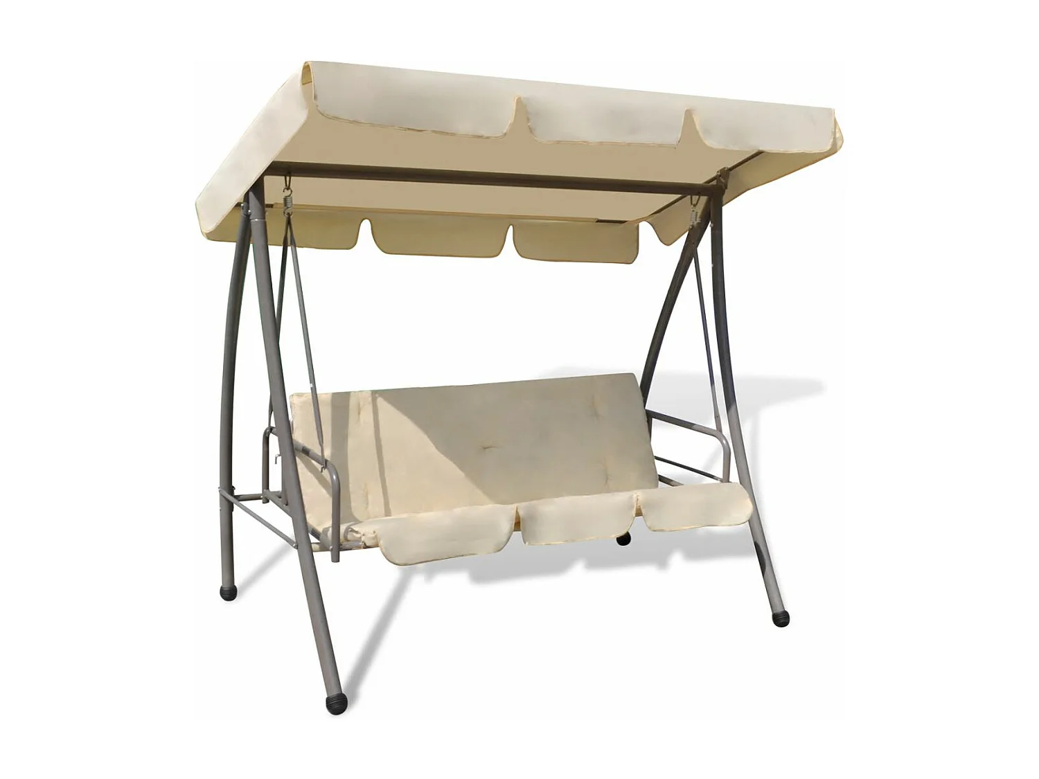 Balancelle d'extérieur avec auvent Blanc sable 3