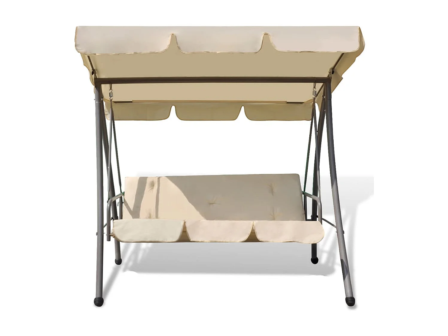 Balancelle d'extérieur avec auvent Blanc sable 3