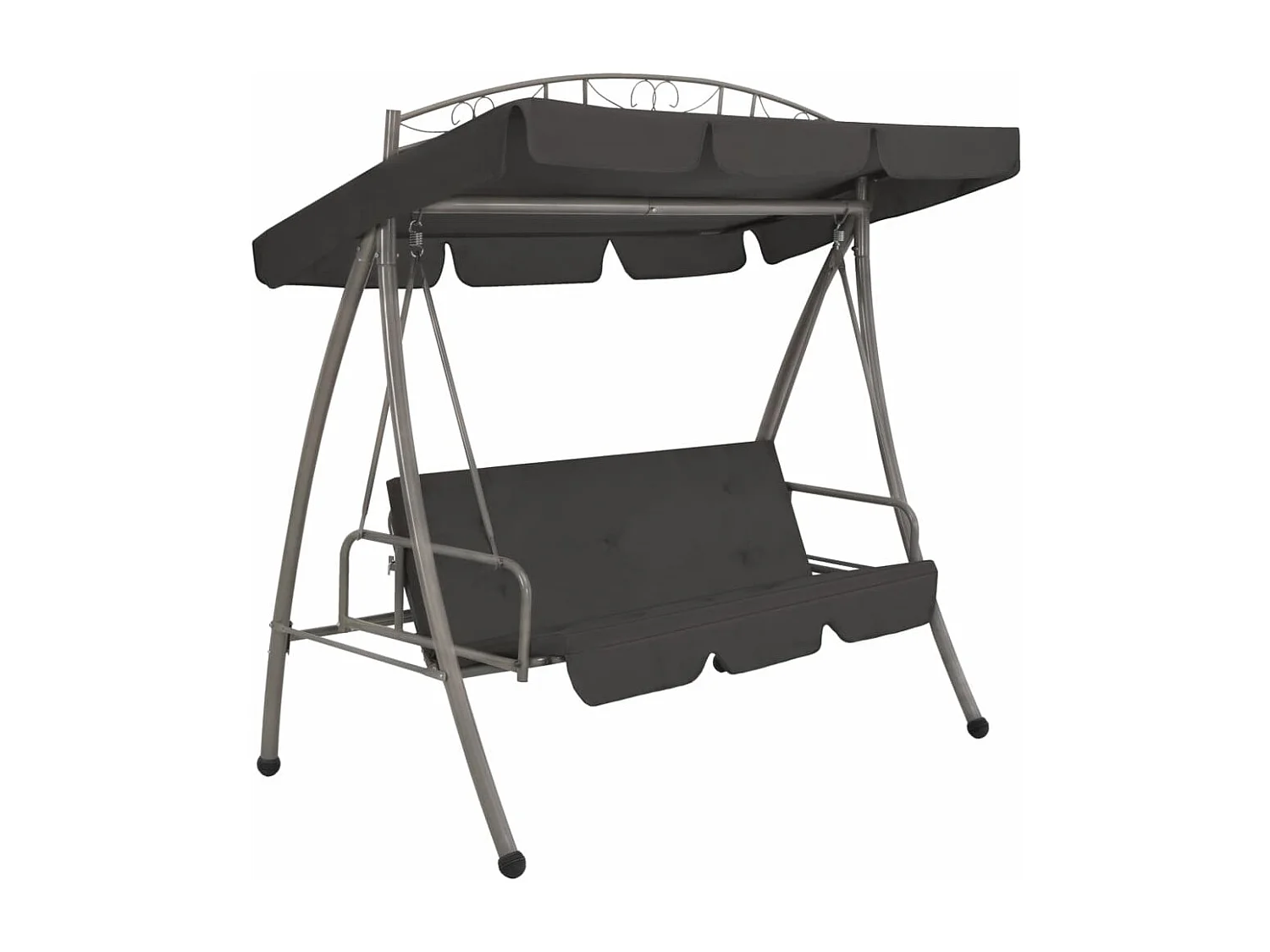 Balancelle convertible à auvent Anthracite 198x120x205 Acier