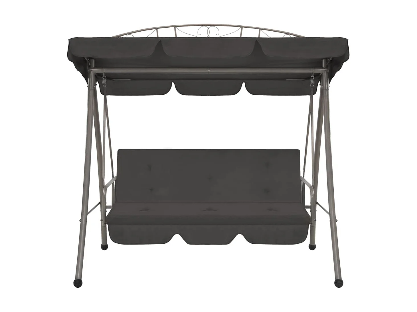 Balancelle convertible à auvent Anthracite 198x120x205 Acier