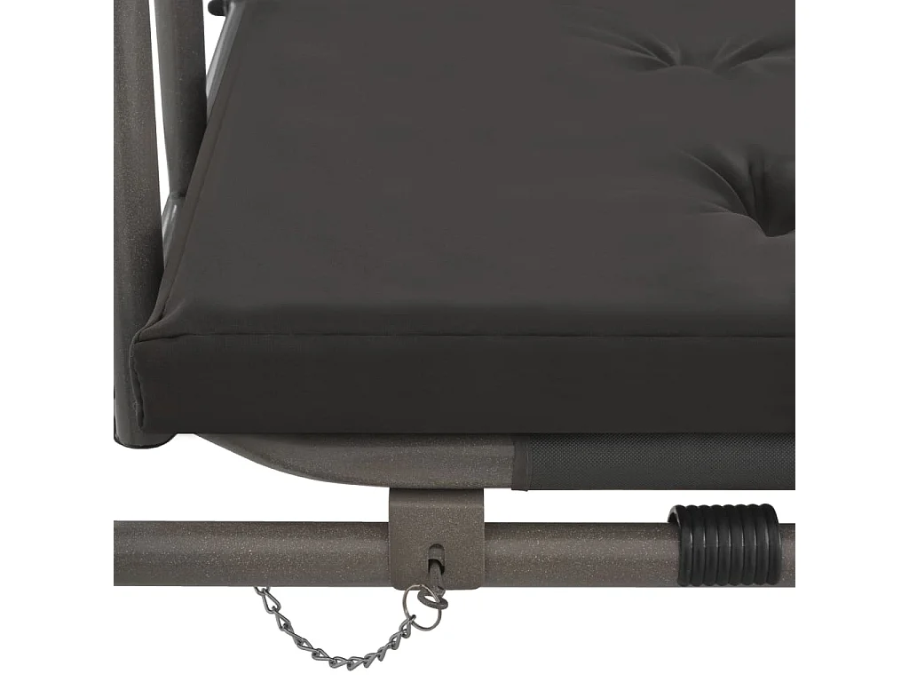 Balancelle convertible à auvent Anthracite 198x120x205 Acier