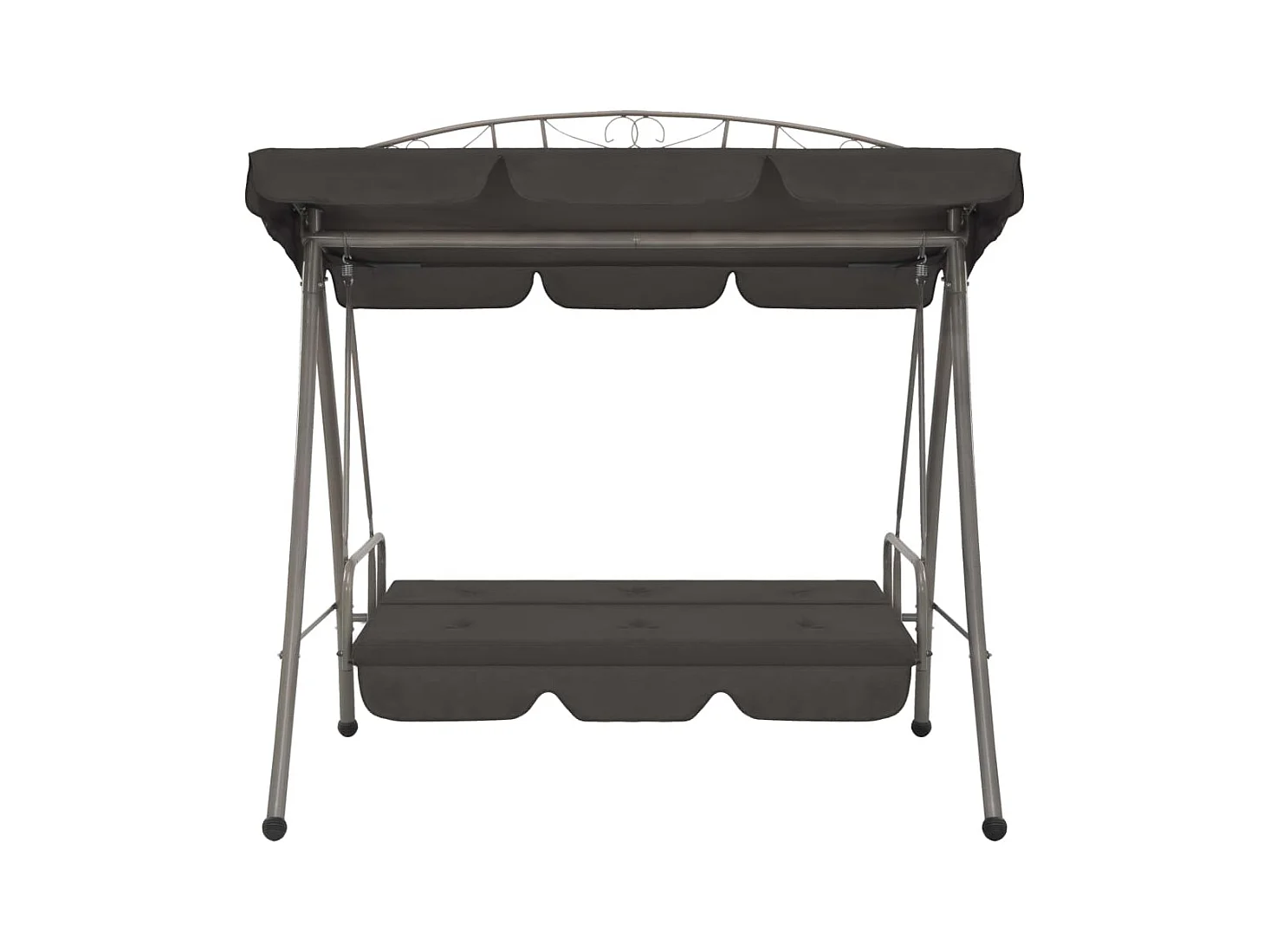 Balancelle convertible à auvent Anthracite 198x120x205 Acier