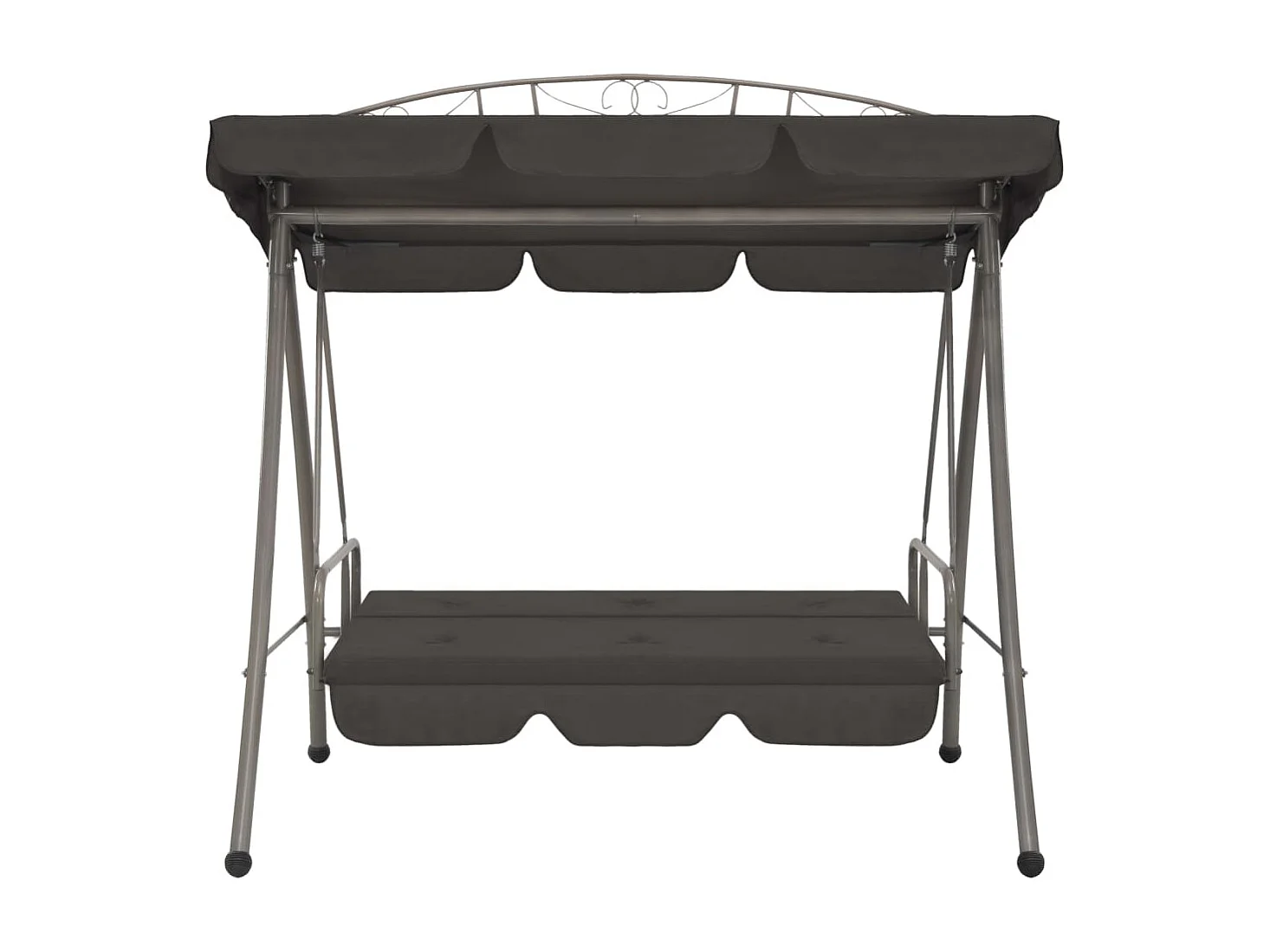 Balancelle convertible à auvent Anthracite 198x120x205 Acier