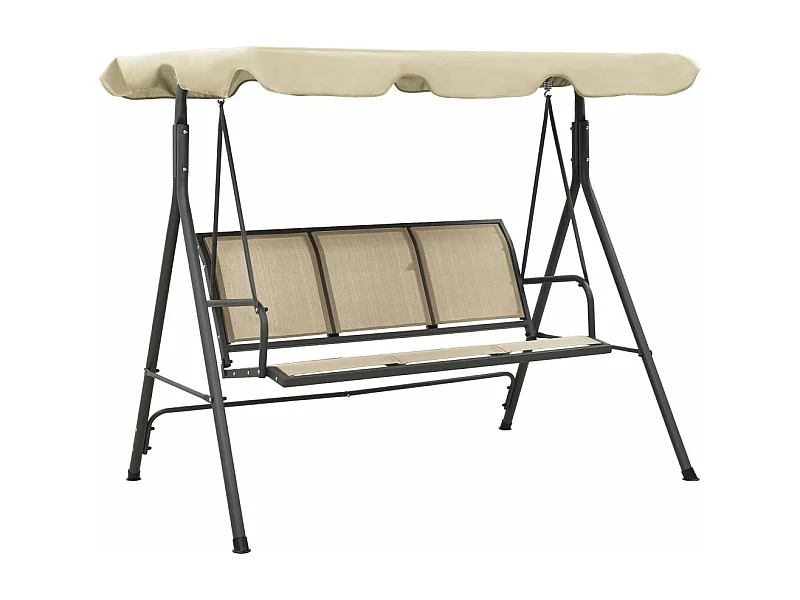 Balancelle de jardin avec baldaquin Anthracite et sable