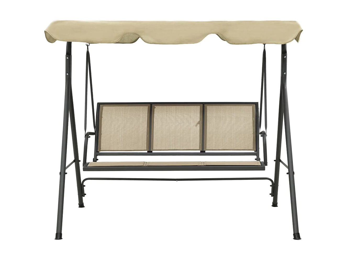 Balancelle de jardin avec baldaquin Anthracite et sable