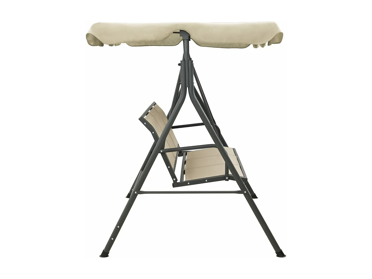 Balancelle de jardin avec baldaquin Anthracite et sable