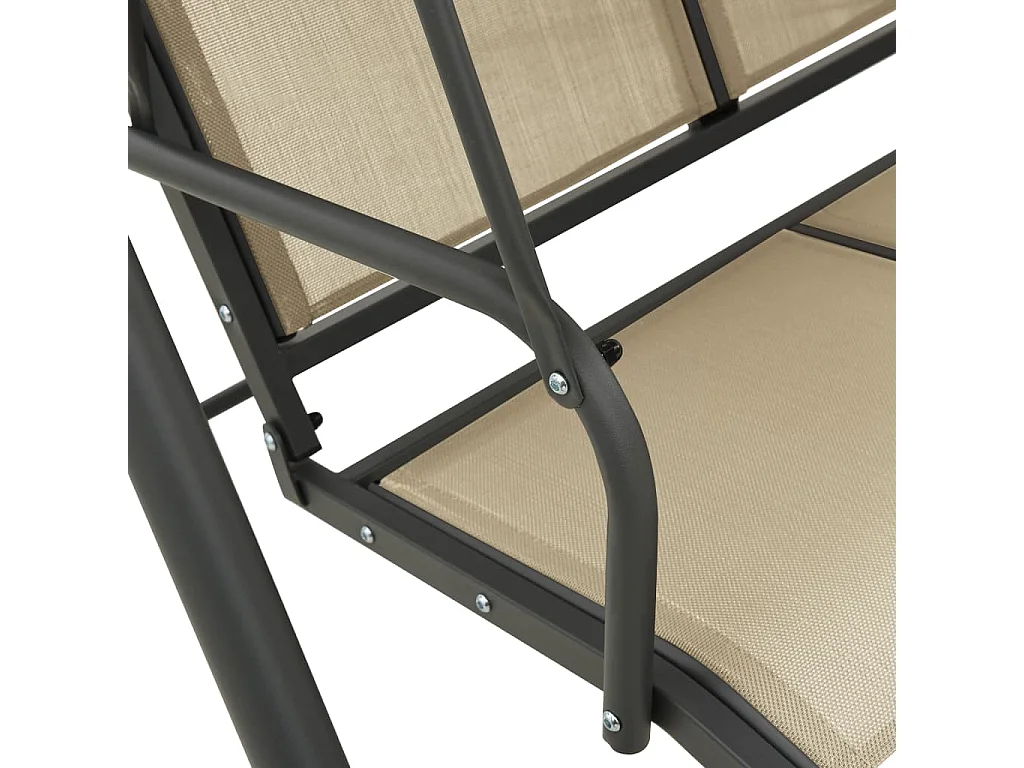 Balancelle de jardin avec baldaquin Anthracite et sable