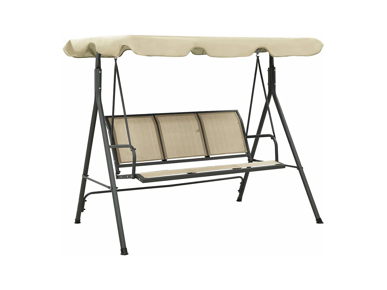 Balancelle de jardin avec baldaquin Anthracite et sable