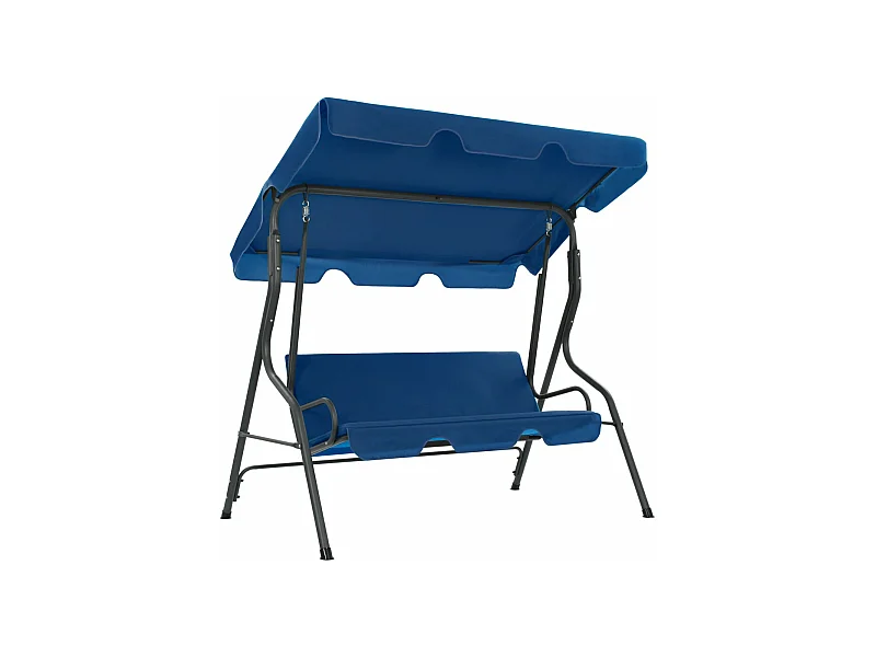 Balancelle de jardin Bleu foncé 170 x 110x153 Tissu