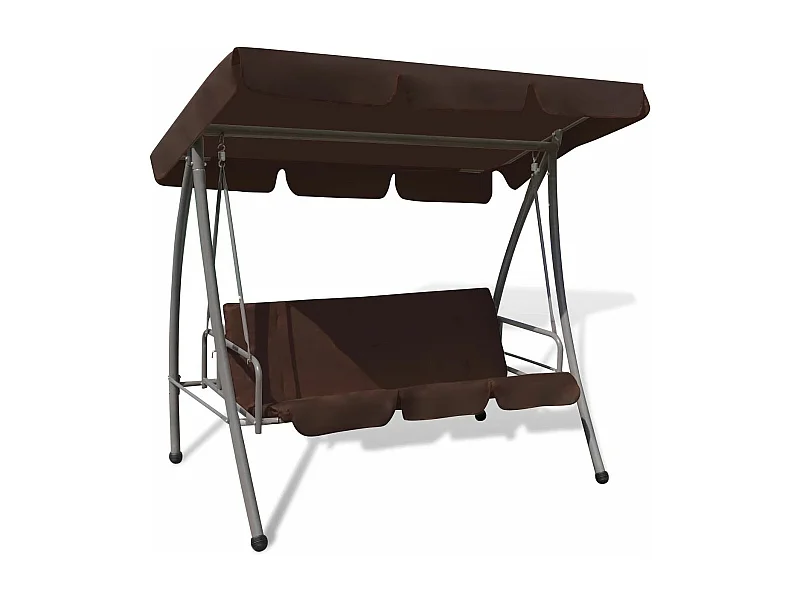 Balancelle d'extérieur avec auvent Couleur café 2