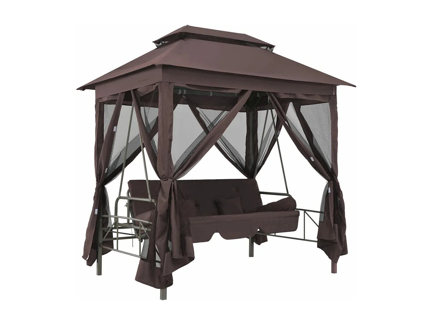 Belvédère convertible en balancelle Café