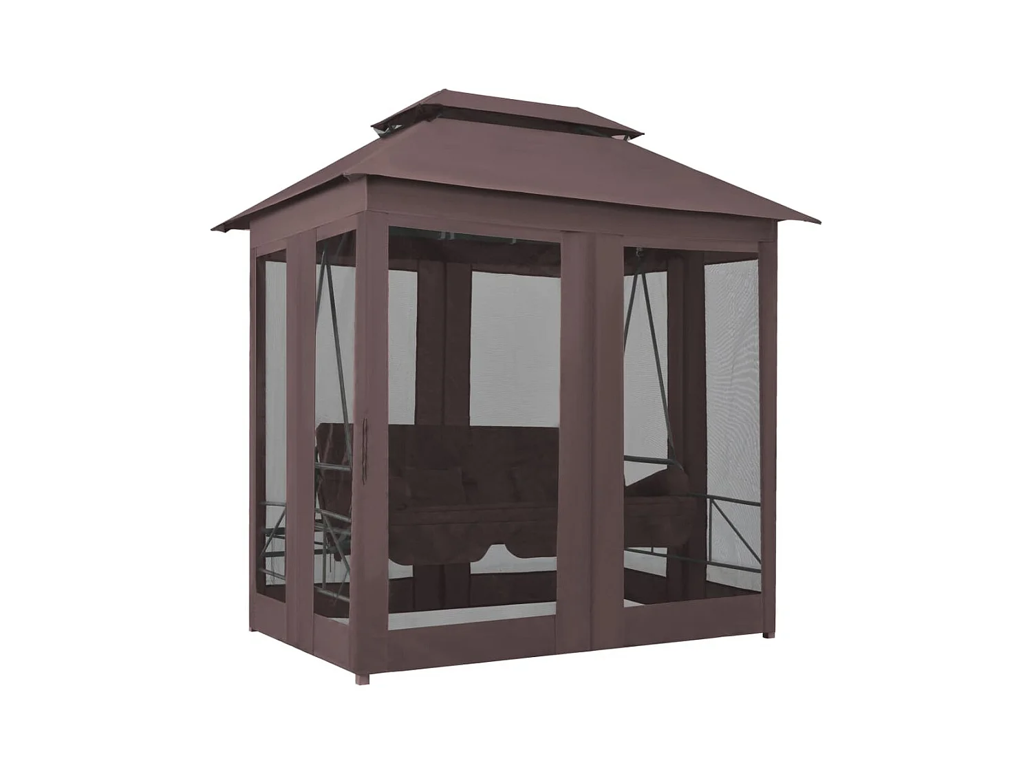 Belvédère convertible en balancelle Café