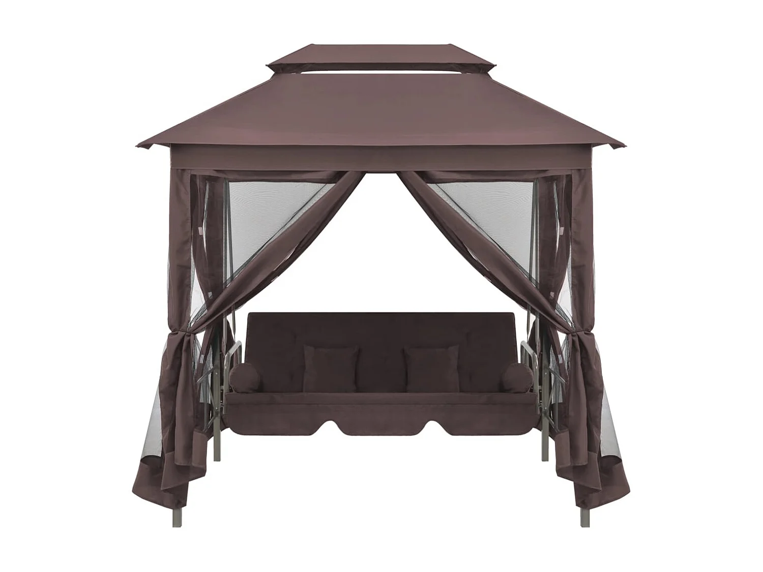 Belvédère convertible en balancelle Café