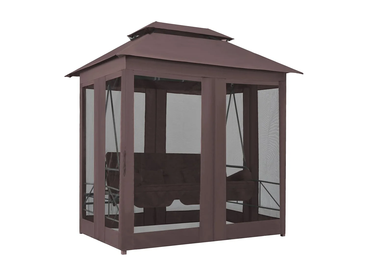 Belvédère convertible en balancelle Café