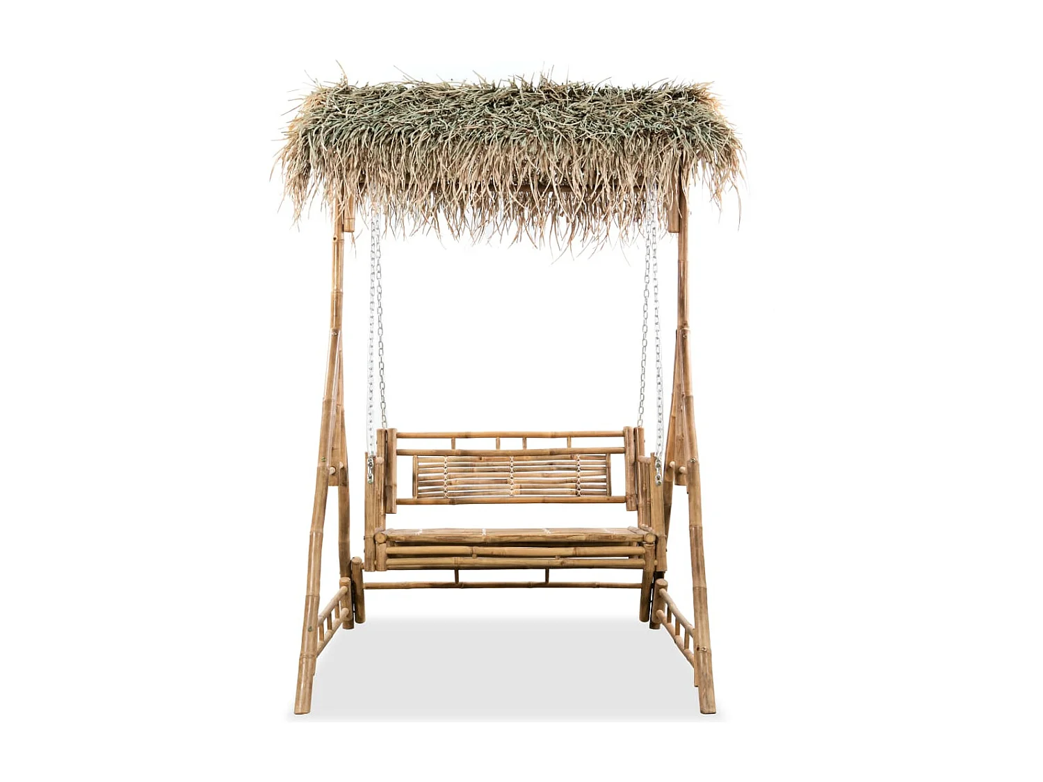 Balancelle à 2 places avec feuilles de palmier Bambou 202cm