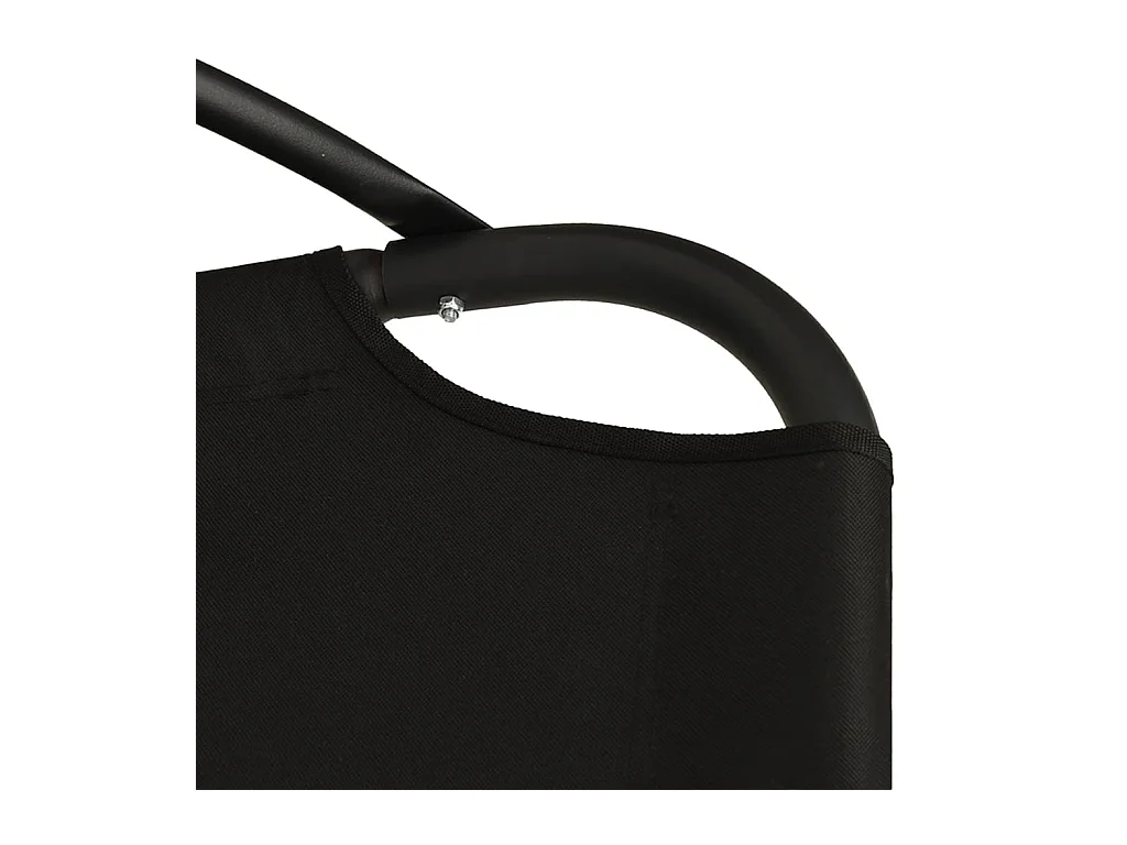 Chaise balançoire de jardin et coussin crème tissu Oxford-acier