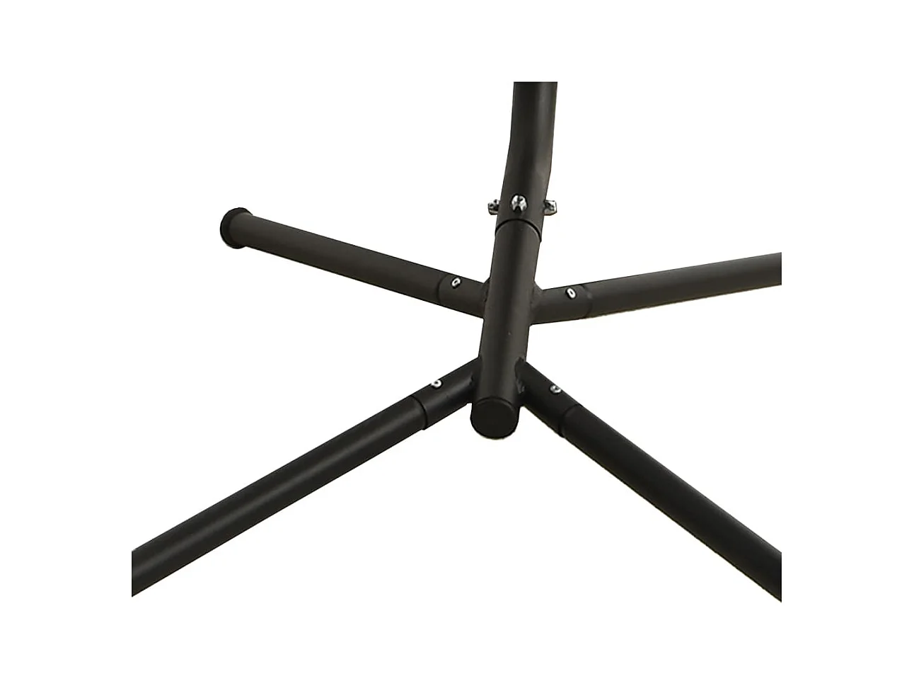 Chaise balançoire de jardin et coussin crème tissu Oxford-acier