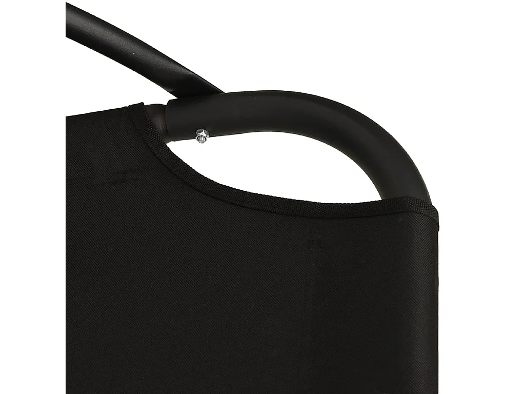 Chaise balançoire de jardin et coussin crème tissu Oxford-acier