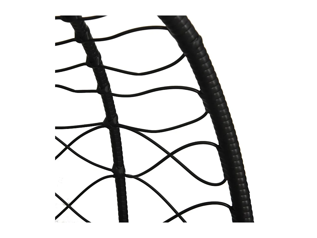 Chaise suspendue en forme d'œuf avec coussin Anthracite