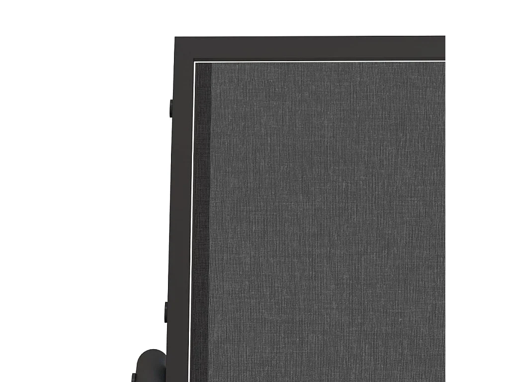 Banc oscillant de jardin noir 120,5x76x86,5 textilène-acier