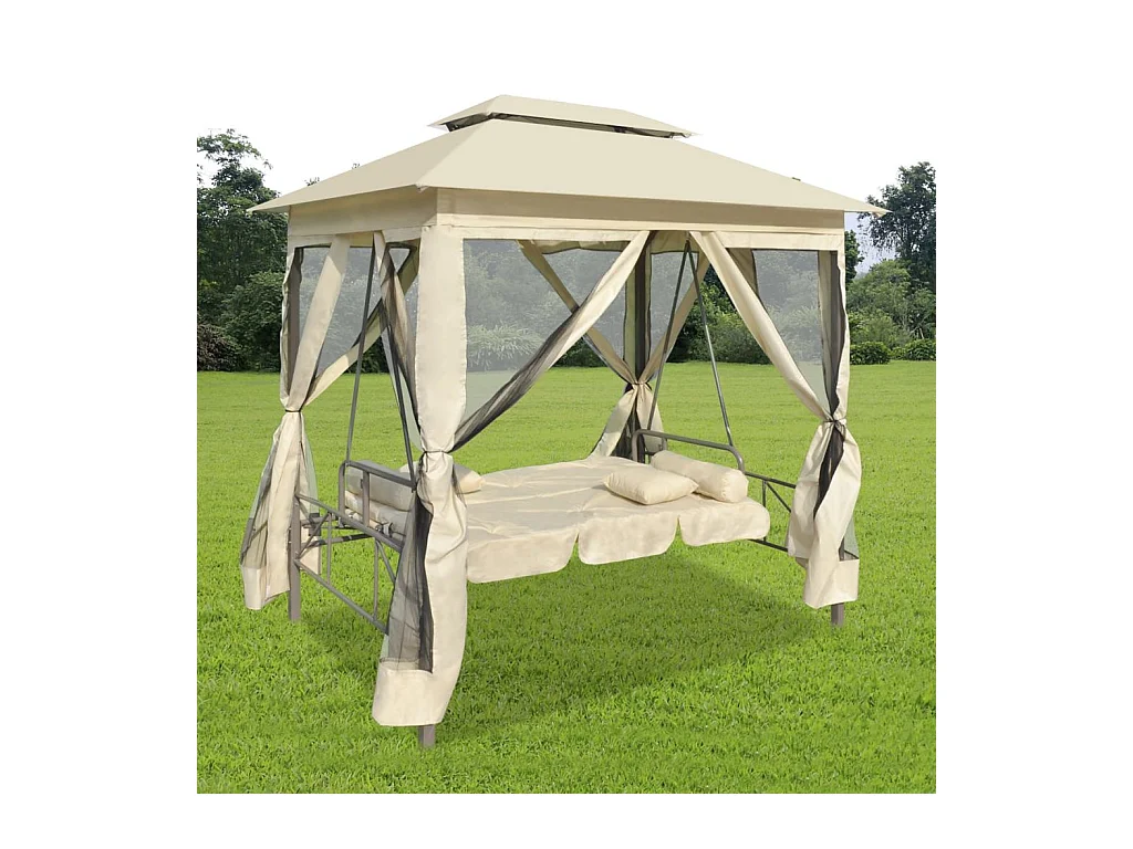 Belvédère convertible en balancelle Blanc crème