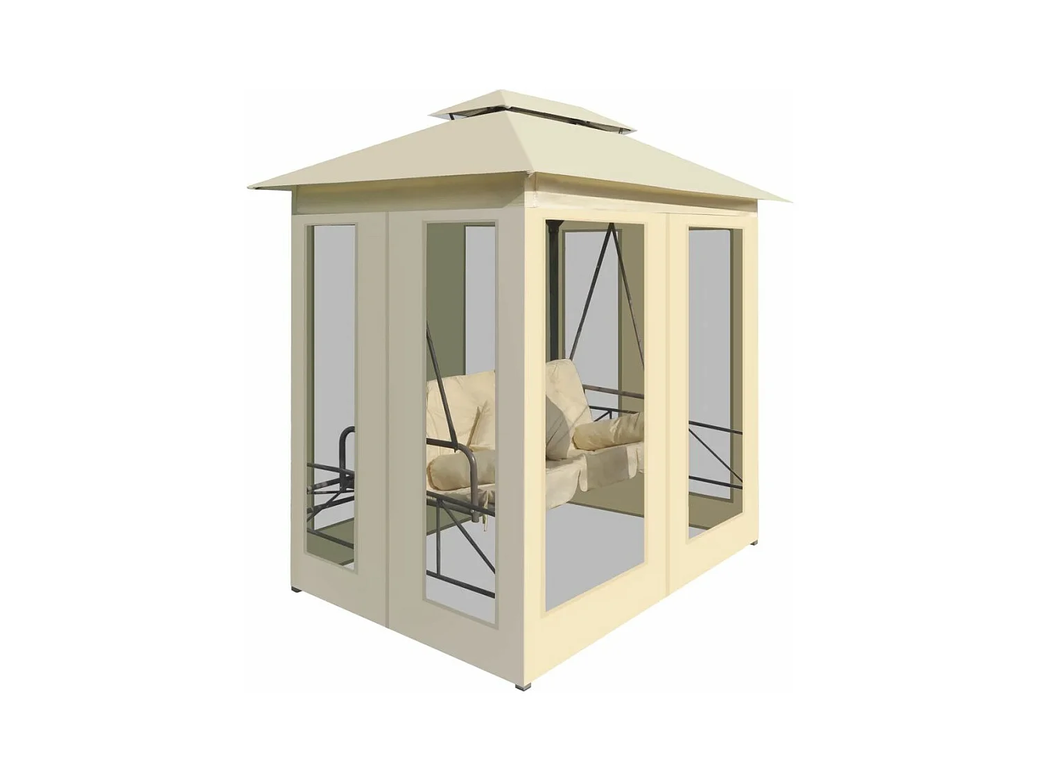 Belvédère convertible en balancelle Blanc crème