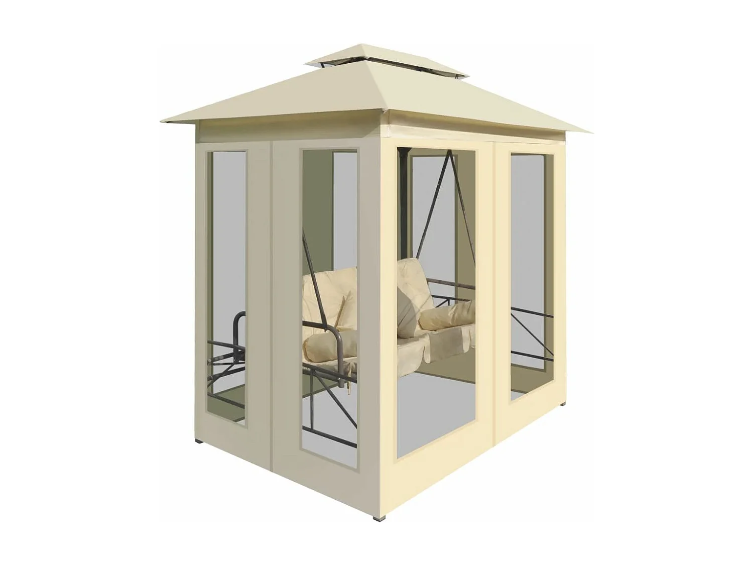 Belvédère convertible en balancelle Blanc crème