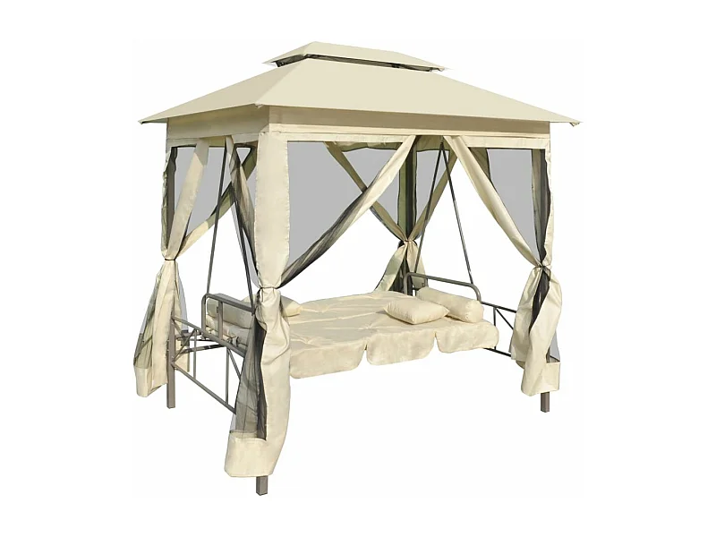 Belvédère convertible en balancelle Blanc crème