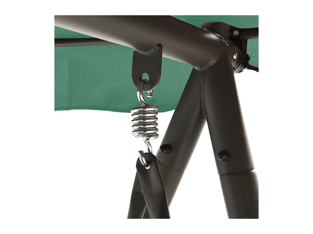 Balancelle de jardin avec auvent vert 198cm tissu et acier