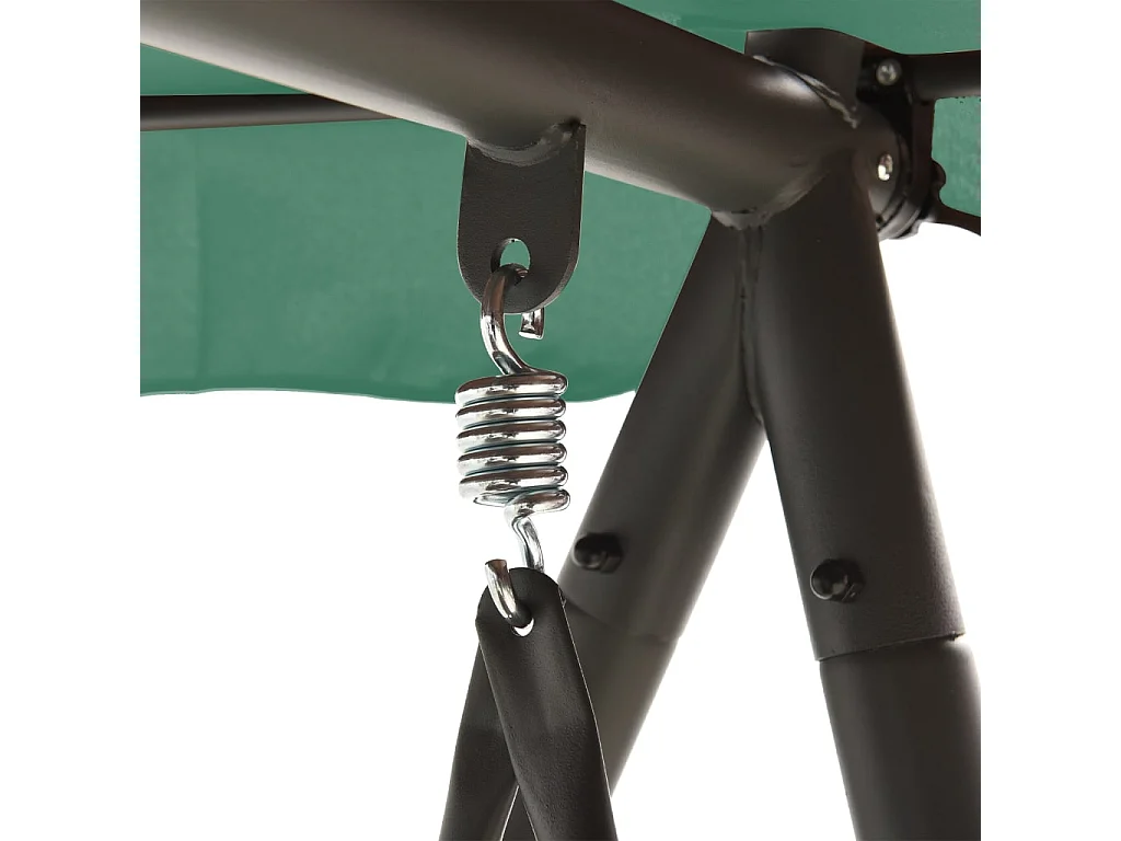 Balancelle de jardin avec auvent vert 198cm tissu et acier