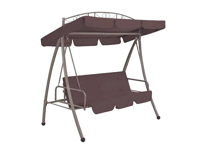 Balancelle convertible d'extérieur avec auvent Café 2