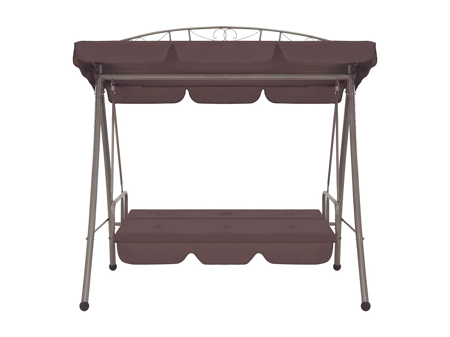 Balancelle convertible d'extérieur avec auvent Café 2