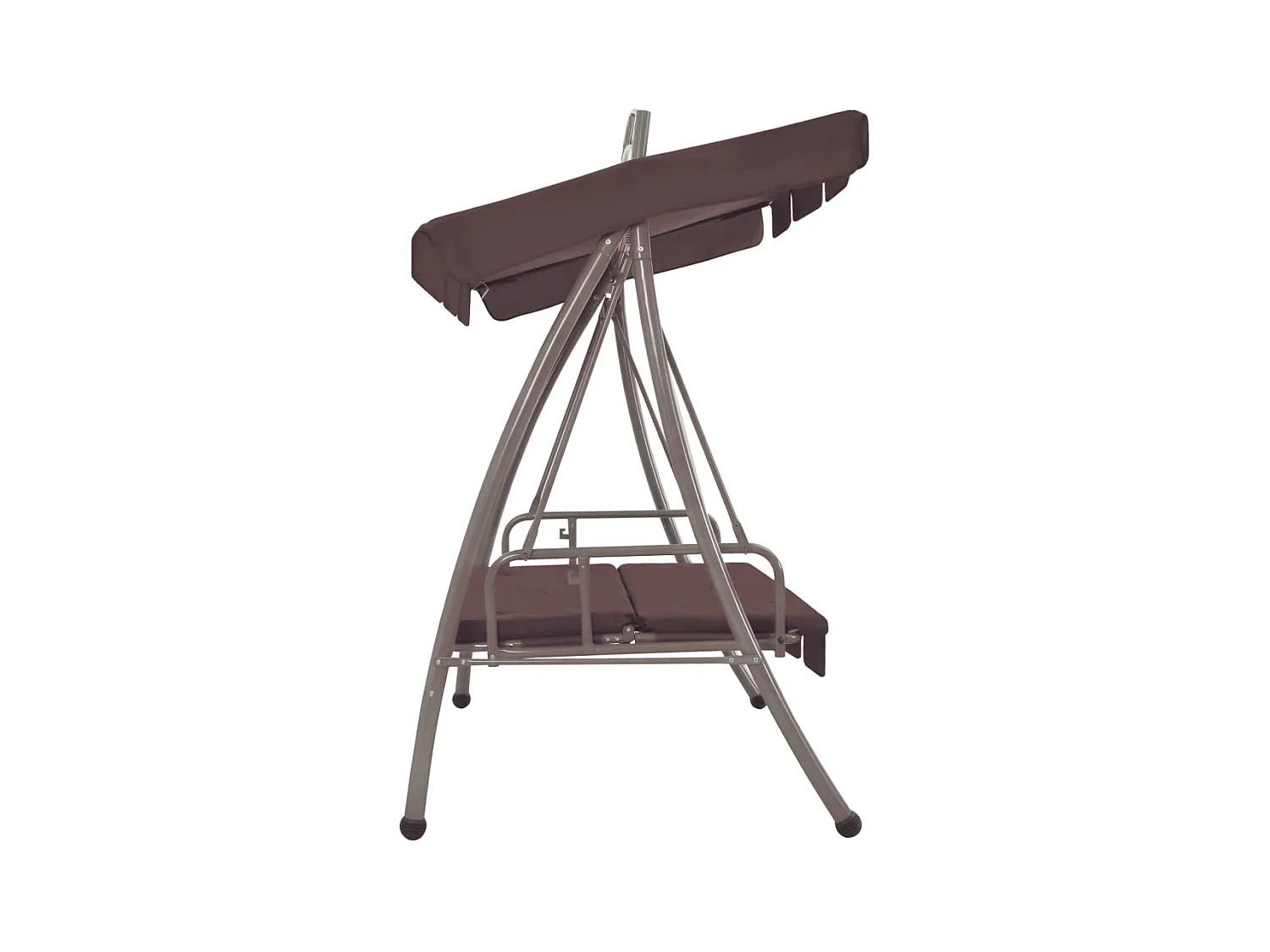 Balancelle convertible d'extérieur avec auvent Café 2