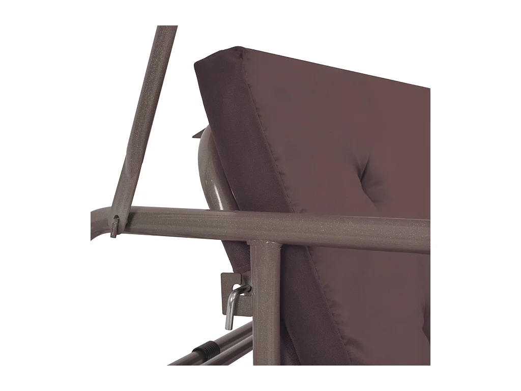 Balancelle convertible d'extérieur avec auvent Café 2