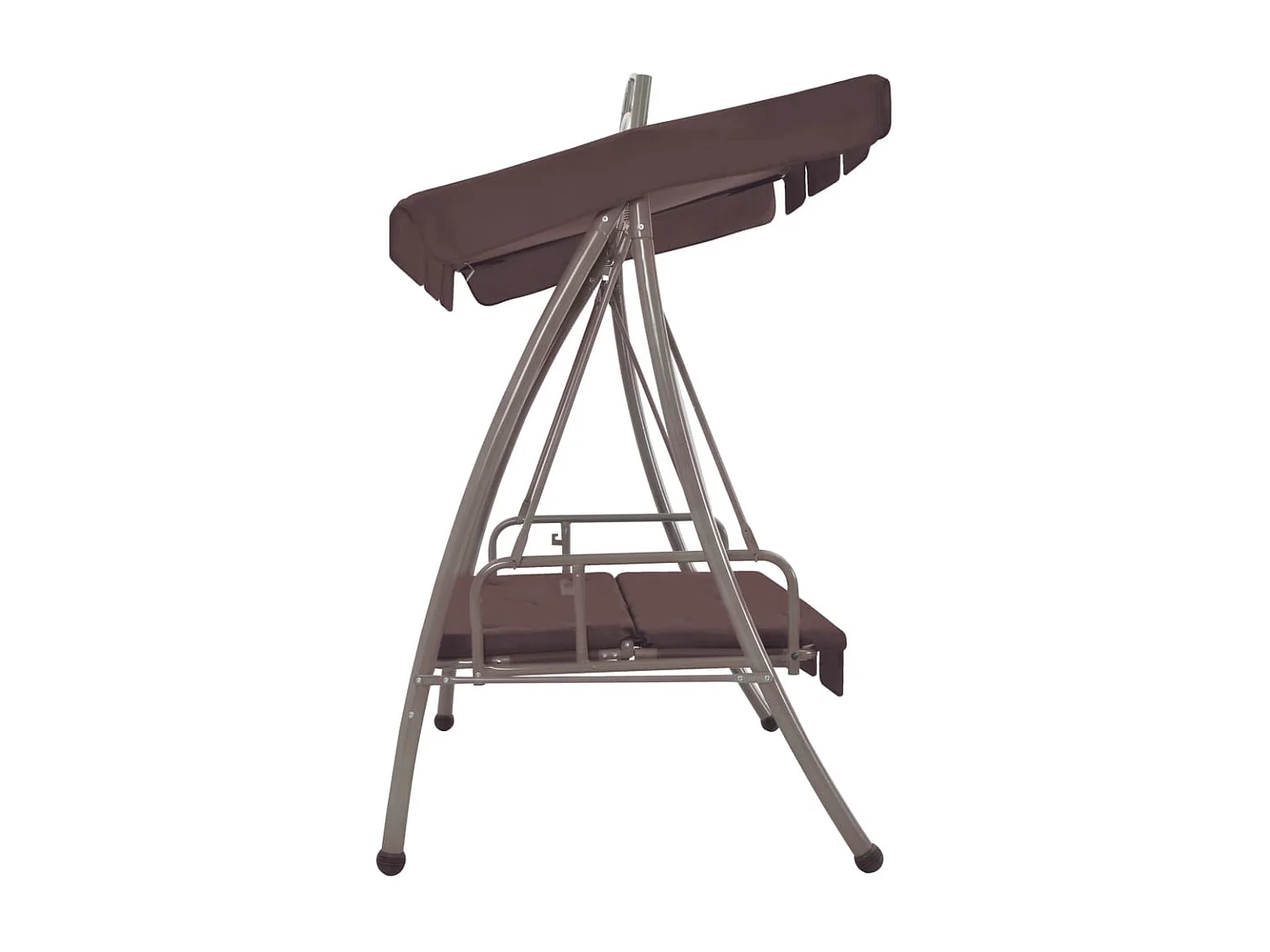 Balancelle convertible d'extérieur avec auvent Café 2