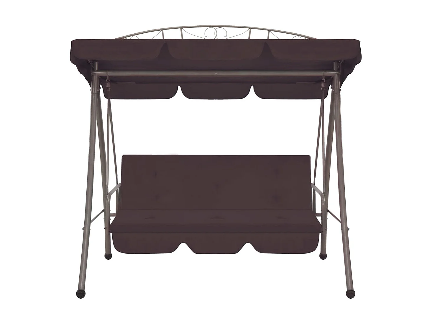 Balancelle convertible d'extérieur avec auvent Café 2