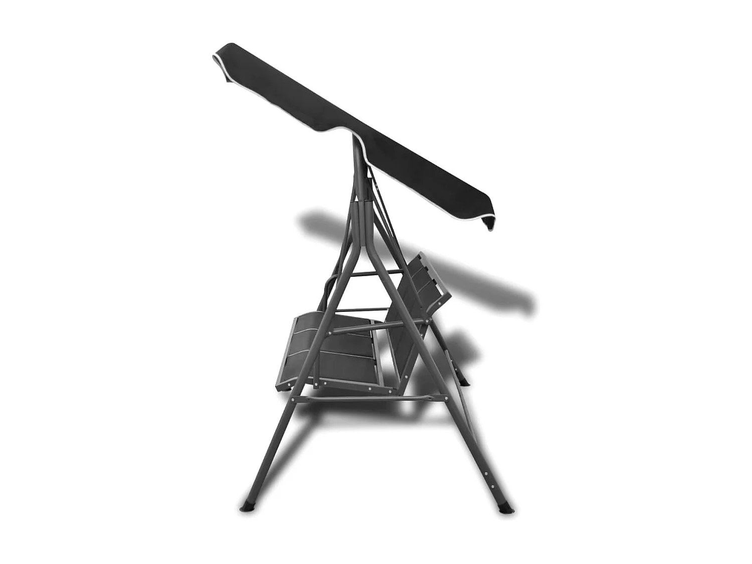 Balancelle de jardin avec auvent Noir