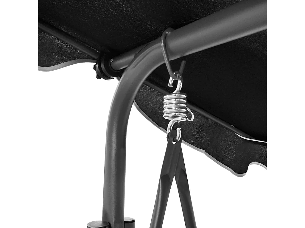 Balancelle de jardin avec auvent Noir