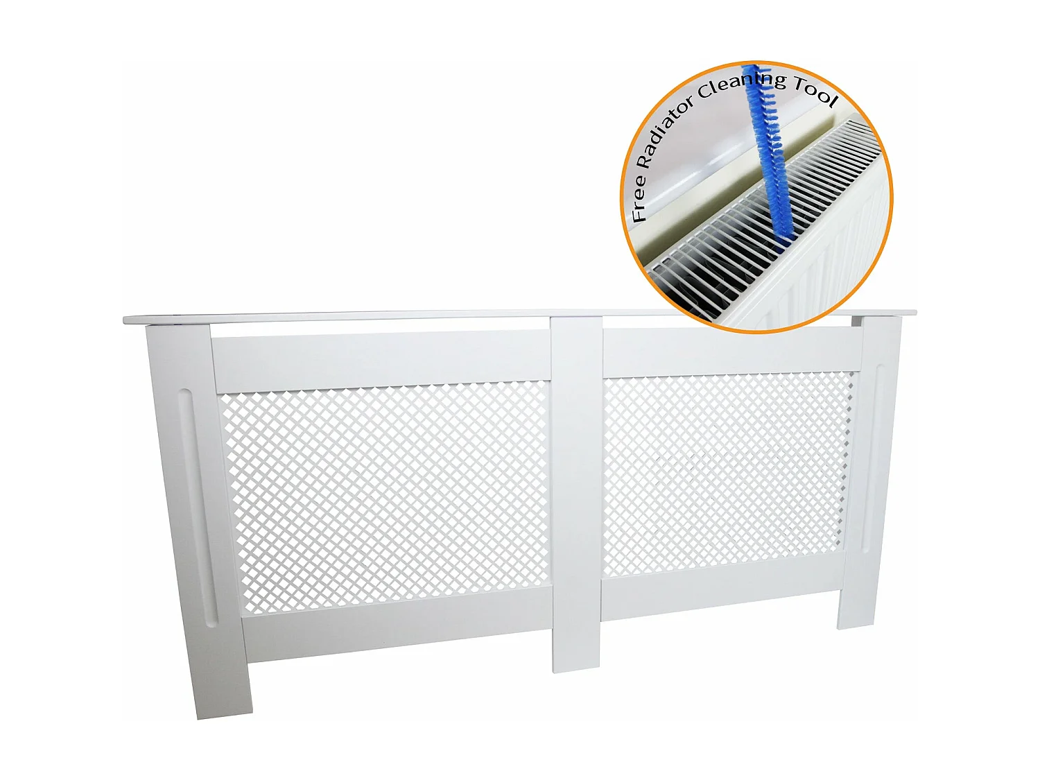 Cache Radiateur en MDF Blanc de 172cm de large