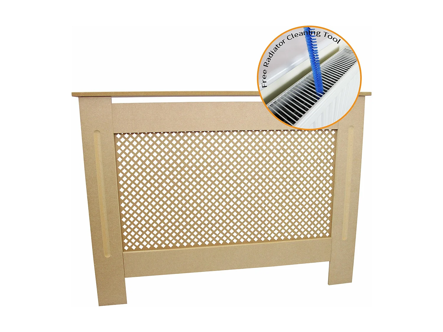 Cache Radiateur en MDF Naturel Personnalisable de 111,5cm de large