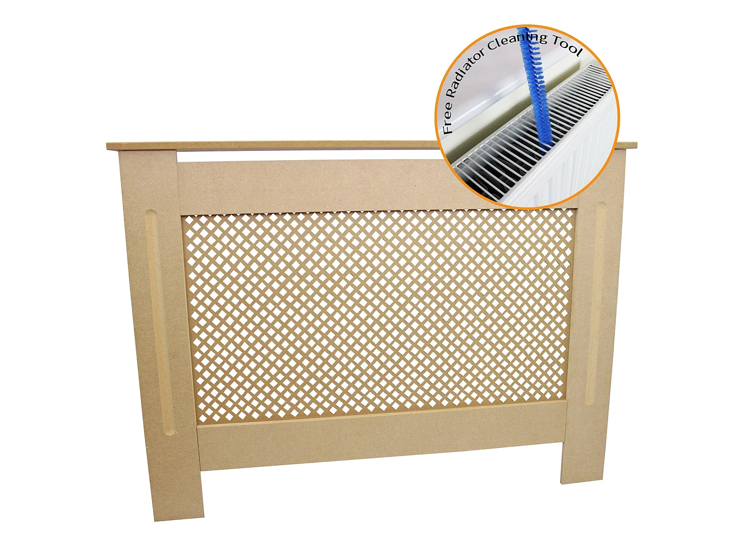 Kryt radiátoru z neošetřené MDF 1115 mm