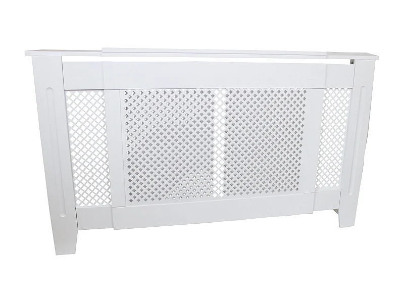 Cache Radiateur Ajustable en MDF Blanc de 140cm à 192cm de large