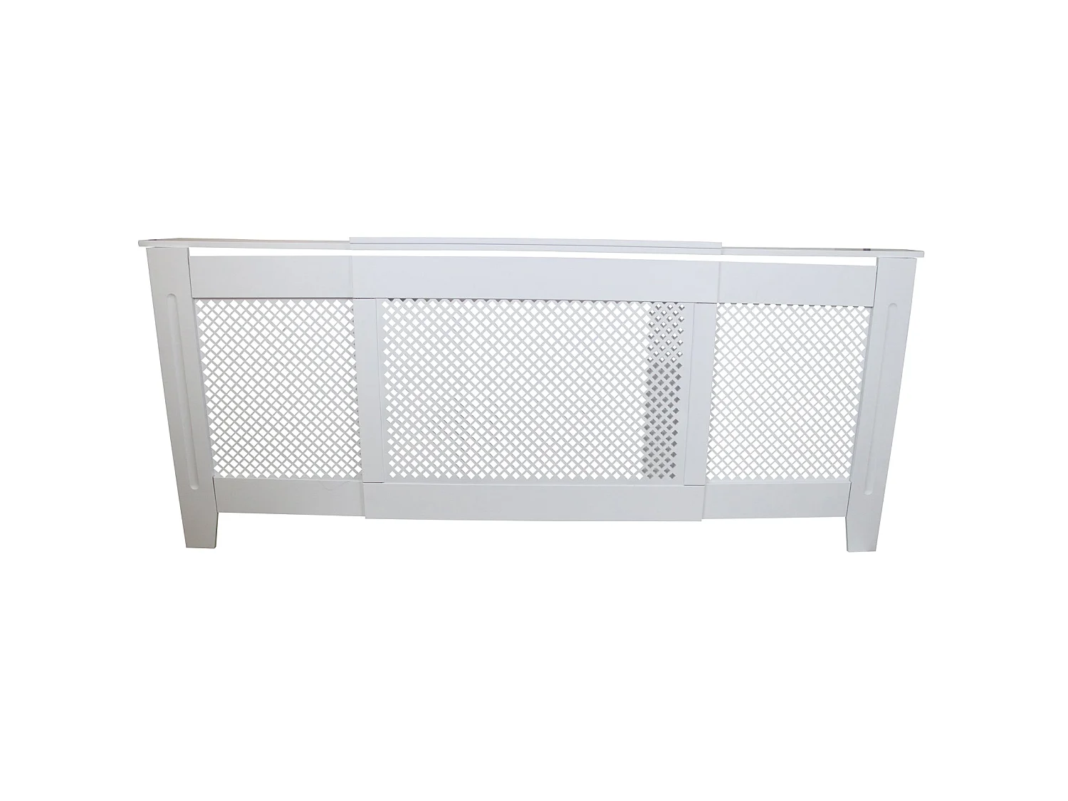 Nastaviteľný kryt radiátora MDF biely 1400 mm - 1920 mm