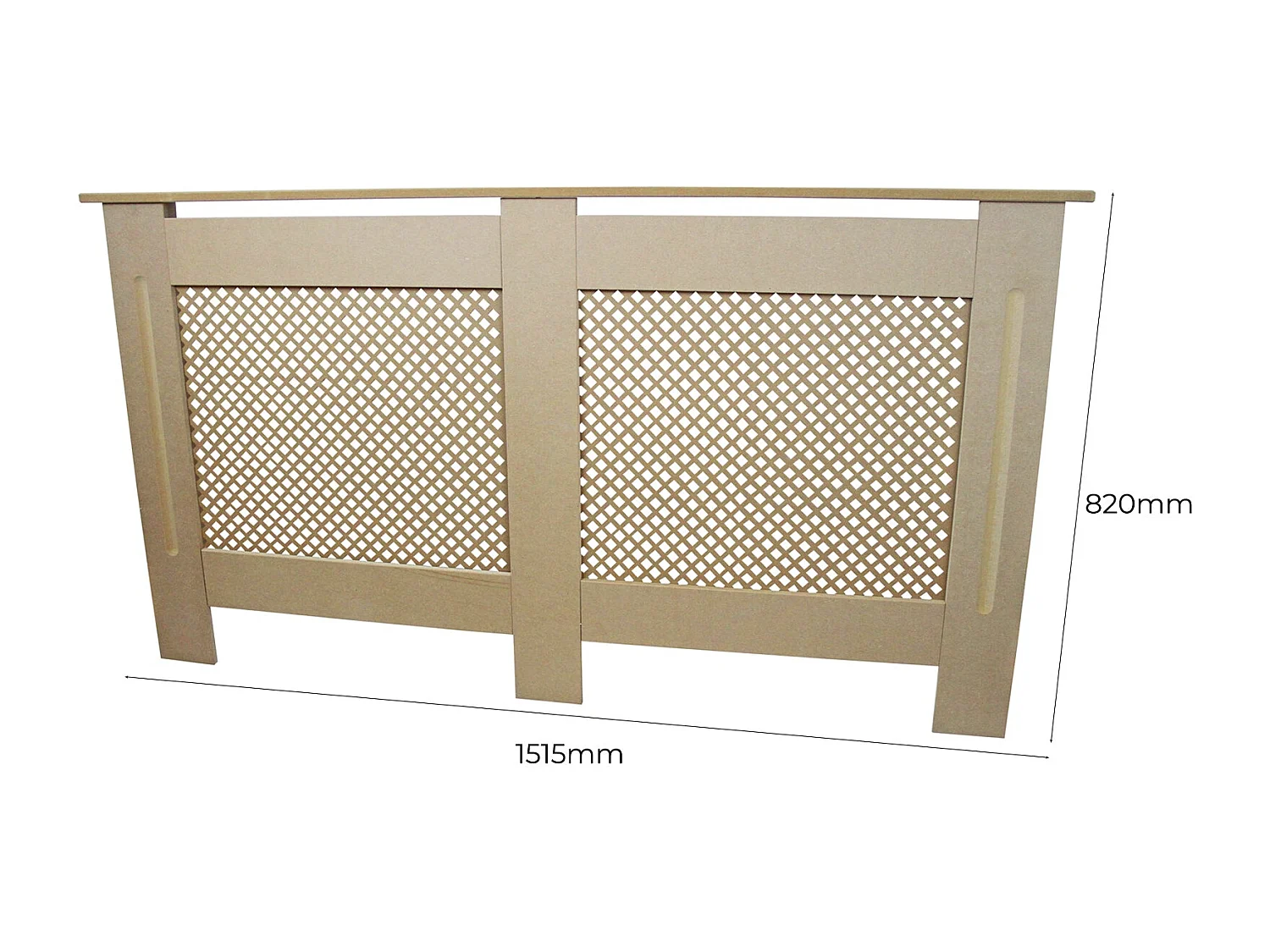 Cache Radiateur en MDF Naturel de 151,5cm de Large