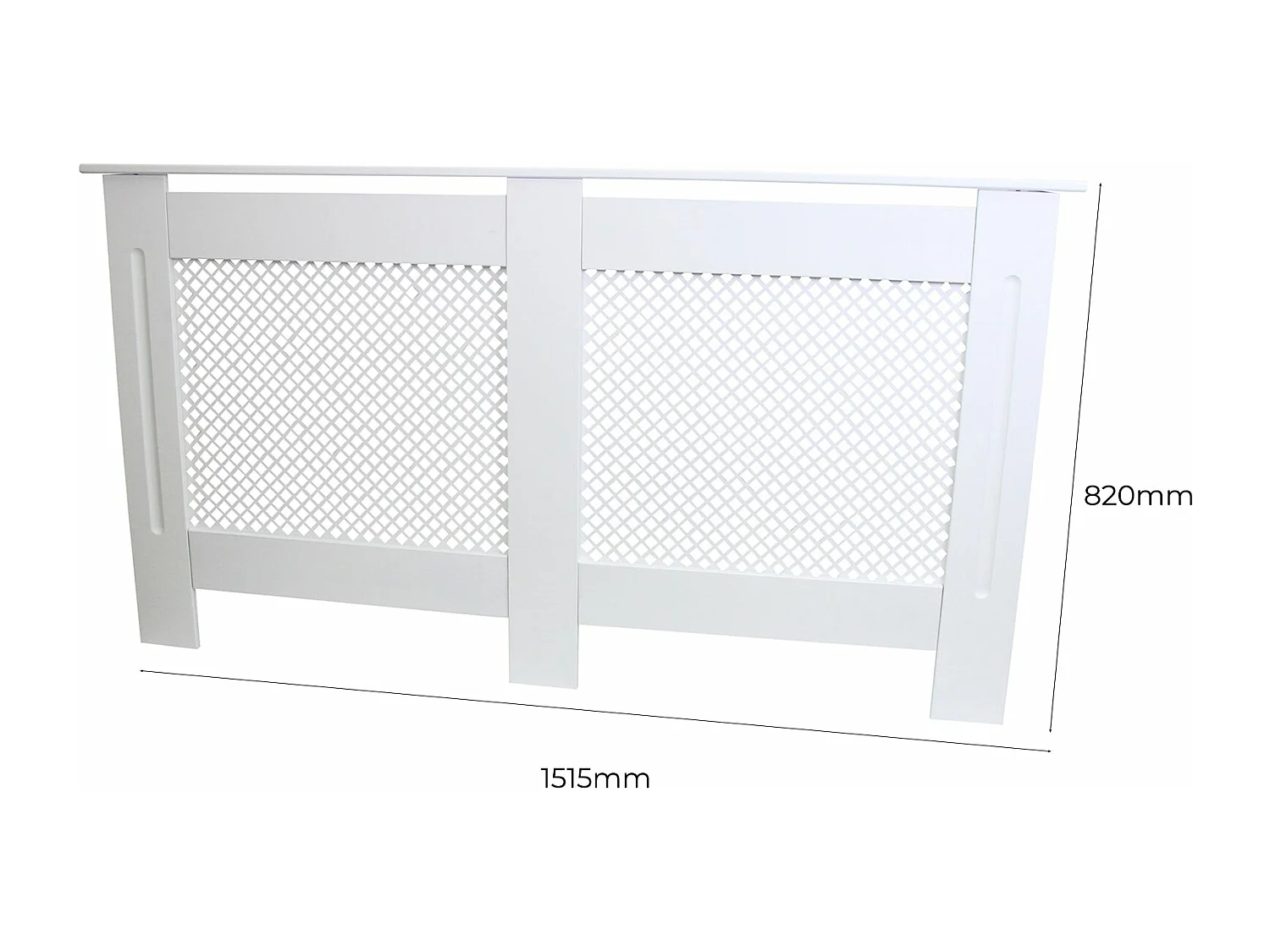 Cache Radiateur en MDF Blanc de 151,5cm de large