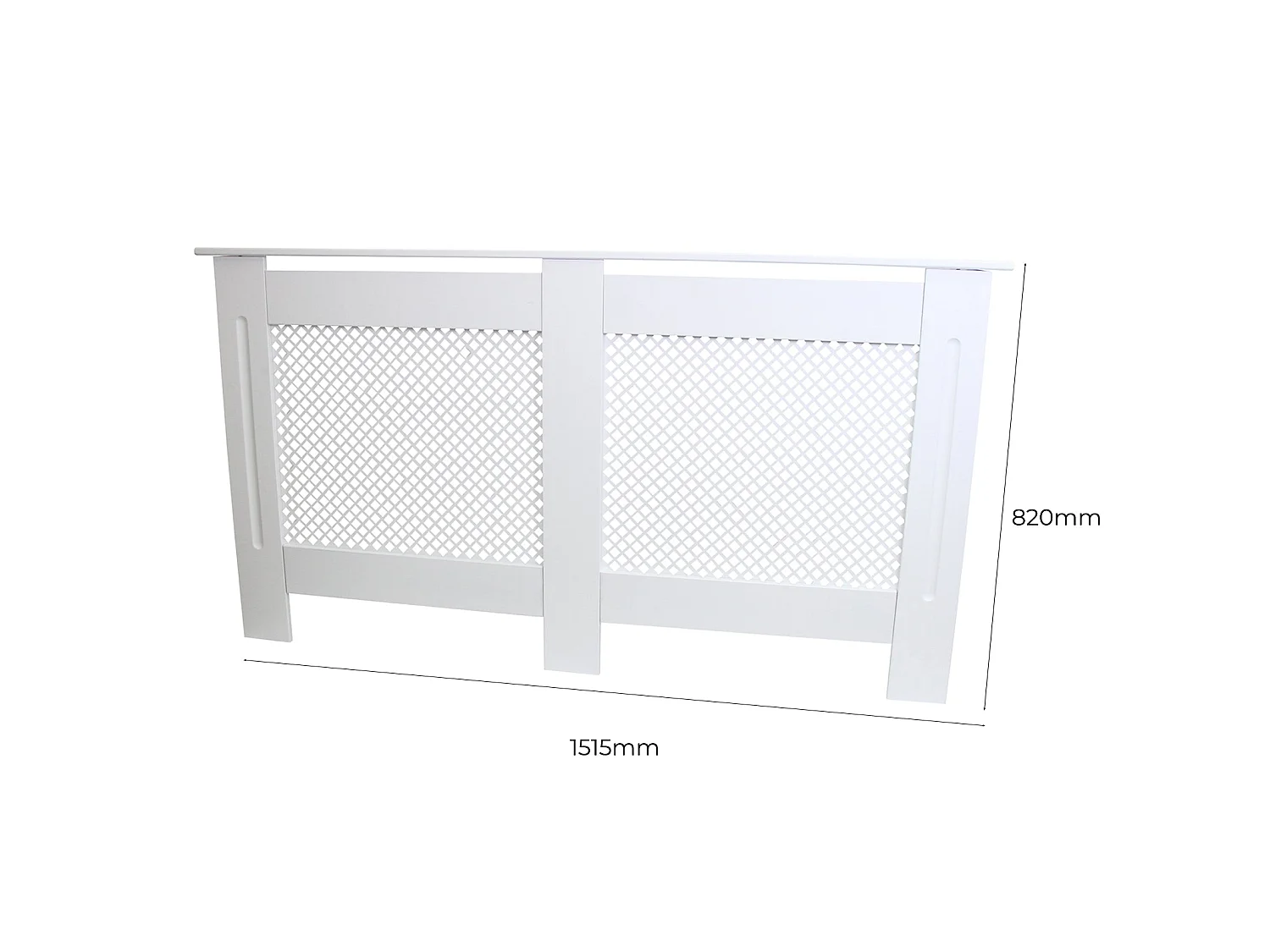 Cache Radiateur en MDF Blanc de 151,5cm de large
