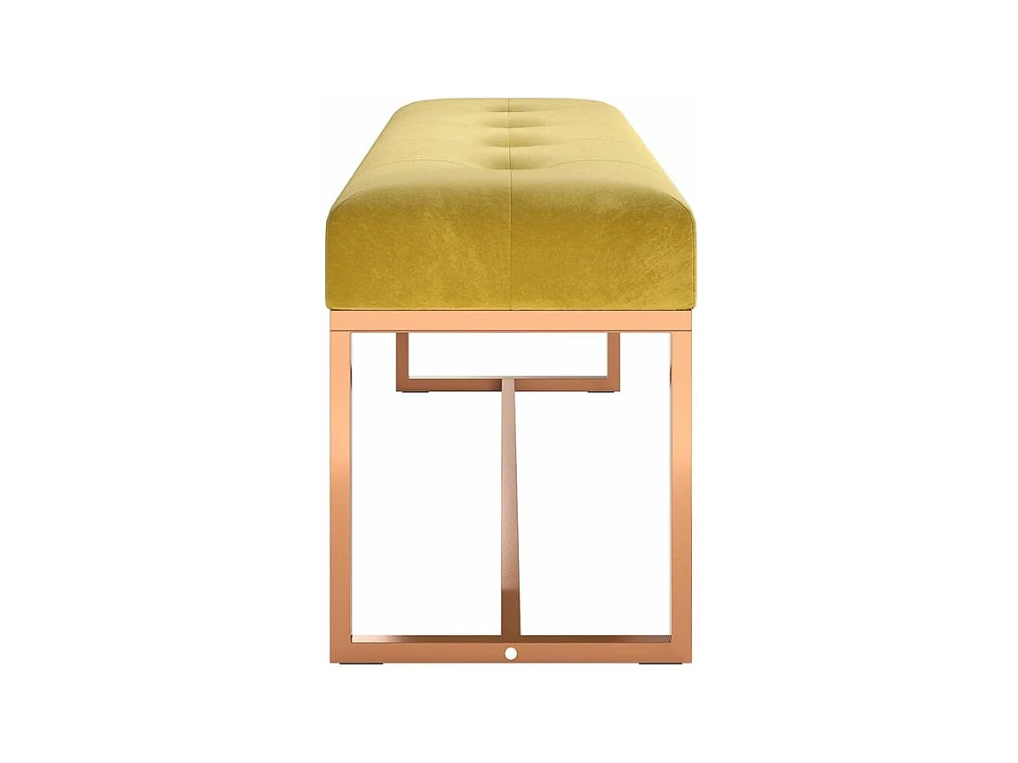 Banc Jaune moutarde 110x36x45 Velours